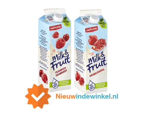 Milk&Fruit framboos-cranberry en Milk&Fruit granaatappel nieuwindewinkel.nl