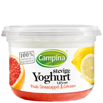Campina Stevige yoghurt Rode Sinaasappel & Citroen